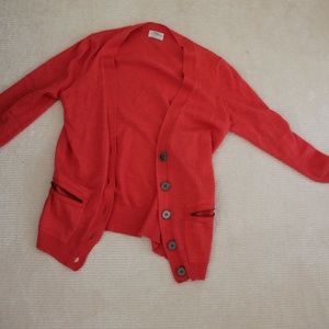 Wallace Coral Zipper Cardigan